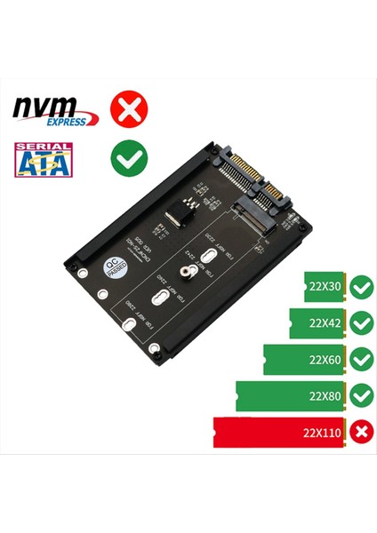 M 2 Ngff Tuşuna B Ila 2 5 Inç Sata Iıı Adaptör Kartı+Ngff Için Çerçeve Braketi M 2 2230 2242 2260 2280 Sabit Disk Adaptör Kartı (Yurt Dışından) modelleri
