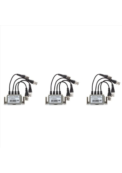 3x 4 Kanallı Video Balun Bnc Utp Cat5 Verici Cctv/ Gözetim Kamerası Trend (Yurt Dışından)