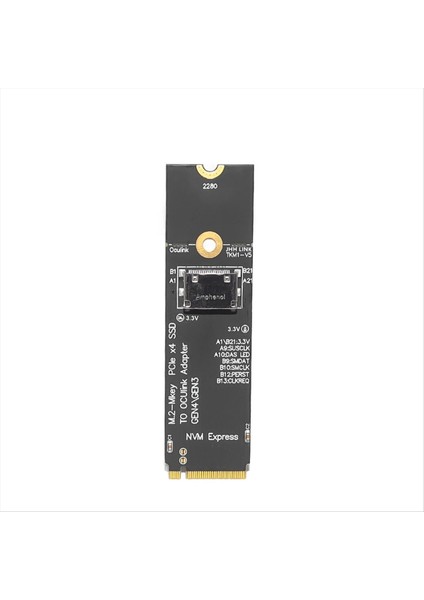 M 2-M Anahtar Pcıe X4 Ssd-U 2 Oculink SFF-8612 2 5 Inç Nvme U 2 (Sff 8639) SSD Pcı-E Ngff Rıser Kartı (Yurt Dışından)
