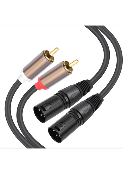 2rca Ila 2xlr 3 Çekirdekli Xlr Kablo Mikser Güç Amplifikatörü Aktif Hoparlör Mikrofon Ses Kablosu 1 5 Metre (Yurt Dışından) fiyatları