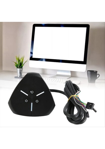 Bilgisayar Masaüstü Anahtar Pc Güç Açma/yeniden Başlat Düğmesi Çift USB Harici Uzantı Güç Kablosu Office A Için Açma/kapama Düğmesi A (Yurt Dışından) modelleri