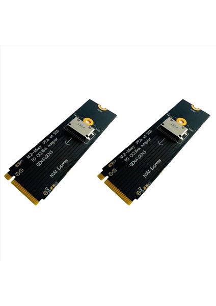 2x M 2 M-Key Pcıe X4 Ssd-U 2 Oculink SFF-8612 2 5 Inç Nvme U 2 (Sff 8639) Için Gen4/gen3 SSD Pcı-E Yükseltici Kartı (Yurt Dışından)