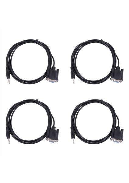 4x Db9 9 Pin VGA Dişi Kablo Db 9 Dişi Ila Trs 3 5mm (1/8in) Trs Stereo Erkek Seri Veri Kablosu-6 Ayak (Yurt Dışından)