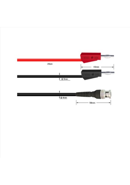 2x P1009 Bnc Ila Çift 4mm Istiflenebilir Muz Fişi Testi Kurşun Prob Osiloskop Sinyal Jeneratörü Için Bnc Kablosu 120CM (Yurt Dışından) indirimleri
