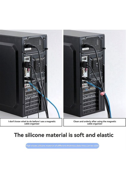 Veri Kulaklık ve Şarj Kabloları Siyah Için 20 Pcs Kablo Organizatörü Minimalist Silikon Kablo Organizatörü (Yurt Dışından) fiyatları