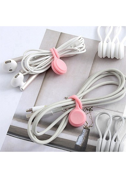 Veri Kulaklık ve Şarj Kabloları Siyah Için 20 Pcs Kablo Organizatörü Minimalist Silikon Kablo Organizatörü (Yurt Dışından) fırsatları