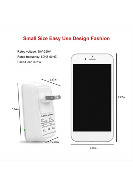 Power Tasarruf Enerji Tasarrufu Elektrik Faturasını Azalt 90KW Elektrik Tasarruf Kutusu 90V-250V Güç Faktörü Koruyucular Abd Fişi (9 Paket) (Yurt Dışından) indirimleri