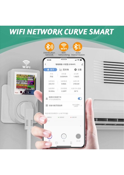 Tuya Wifi Akıllı Soket 16A Dijital Wattmetre Voltmetre Güç Ölçer Elektrik Tüketimi Kwh Enerji Ölçer Abd Fişi (Yurt Dışından) fiyatları