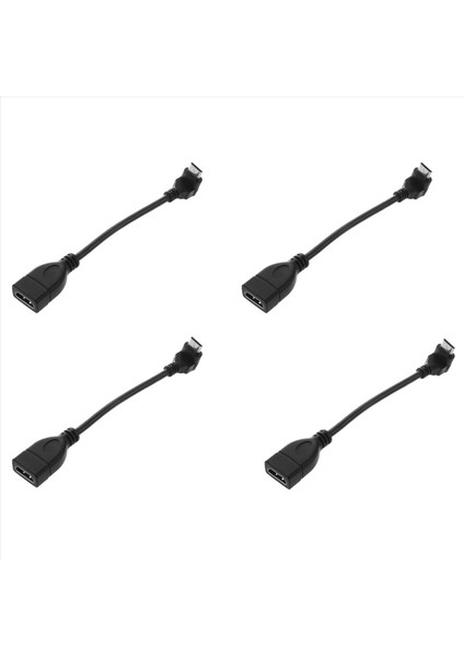 4x Mini HDMI Erkek - HDMI Kadın 90 Derece Dönüştürücü Bağlayıcı Adaptör Kablosu 1080P (Yurt Dışından)