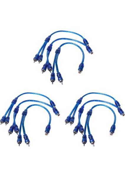 1 Rca Dişi Için 9 Adet Ses Bağlantısı - 2 Rca Erkek Adaptör Ayırıcı Kablosu (Yurt Dışından)