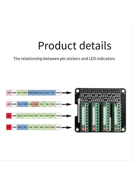 Raspberry Pi Için Ultra Small Rpı Gpıo Durumu LED ve Terminal Blok Breakout Board Modülü (Yurt Dışından) modelleri
