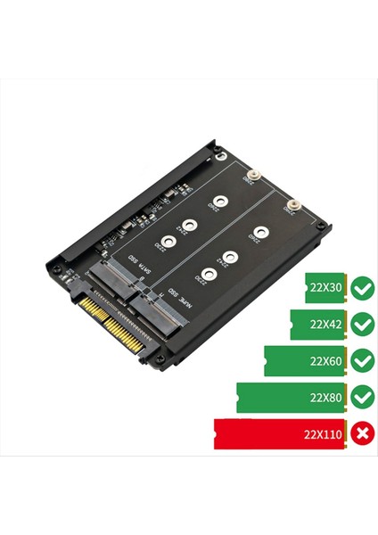 2 Inç 1 M 2 Nvme SSD ve B Key/b&amp M Key SSD - Sff -8639 U 2 - Çerçeve Braketi ile - Msata Ssd&#39 Yi 7mm 2 5in Sata Drive Olarak Tutun (Yurt Dışından) modelleri