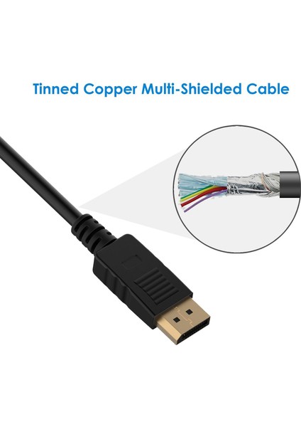 Displayport (Dp) - DVI Kablosu Altın Kaplama 6 Feet (Yurt Dışından) fiyatları