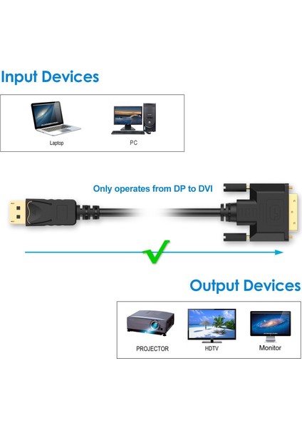 Displayport (Dp) - DVI Kablosu Altın Kaplama 6 Feet (Yurt Dışından) fırsatları