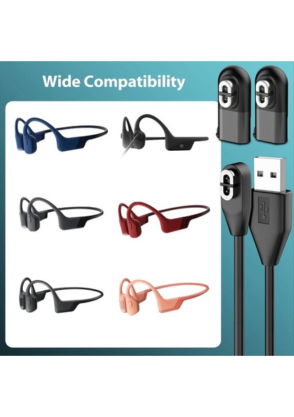2-Pack USB Adaptör ile Asprshokz Için 3 3ft Şarj Kablosu Shokz Aeropex AS800/S803/S810 Için USB Manyetik Şarj Cordu (Yurt Dışından) fırsatları