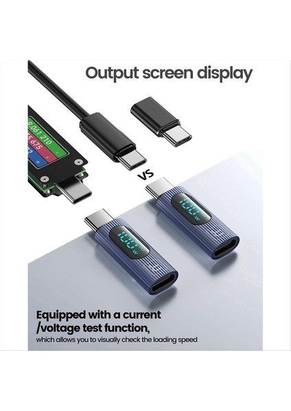 MacBook iPad Pro iPhone 15 Gray Için Dijital Ekranlı USB C Adaptörü 100W Tip C Power Metre Test Cihazı (Yurt Dışından) indirimleri