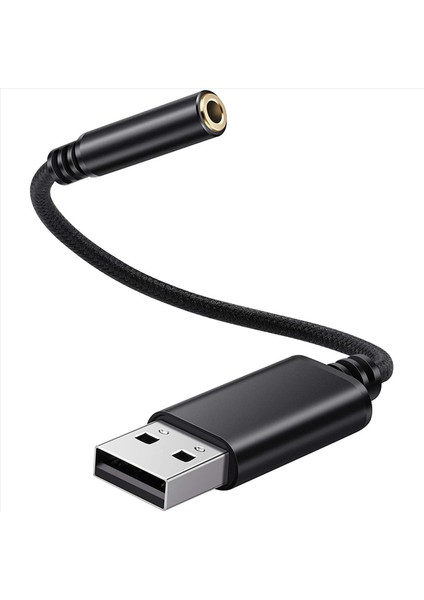 2x USB Ila 3 5 mm Kulaklık Jakı Ses Bağdaştırıcısı Ps4 Için Pc Dizüstü Bilgisayar Için Harici Stereo Ses Kartı (0 6 Feet Siyah) (Yurt Dışından) modelleri
