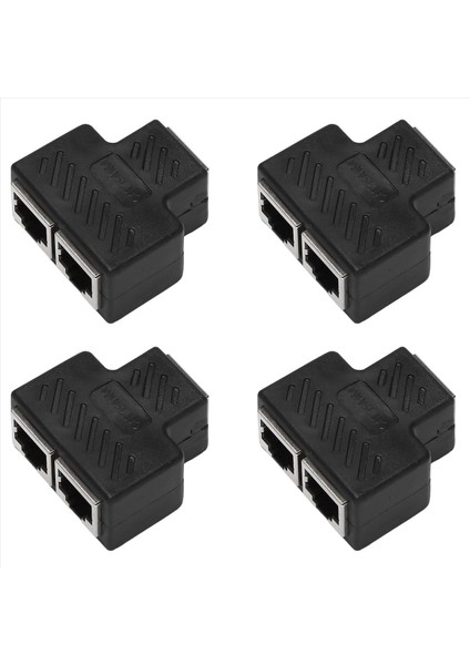2 Port RJ45 Ayrıştırıcı Adaptör Lan Ağı Ethernet Extender Konektör Fişi Lot 4 Pcs (Yurt Dışından)