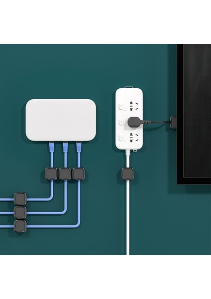 24PCS Manyetik Kablo Organizer Klips Kablo Yönetimi Tel Yöneticisi Kablo Tutucu Şarj Kablosu Sarı Duvarı Monte Hook-A (Yurt Dışından) modelleri