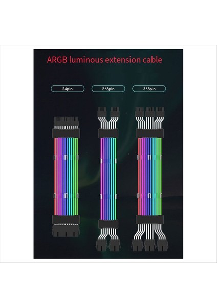 Argb Güç Kaynağı Uzatma Kablosu 24PIN Cord Anakartı Rgb Uzatma Kablosu Bilgisayar Için (Yurt Dışından) fırsatları