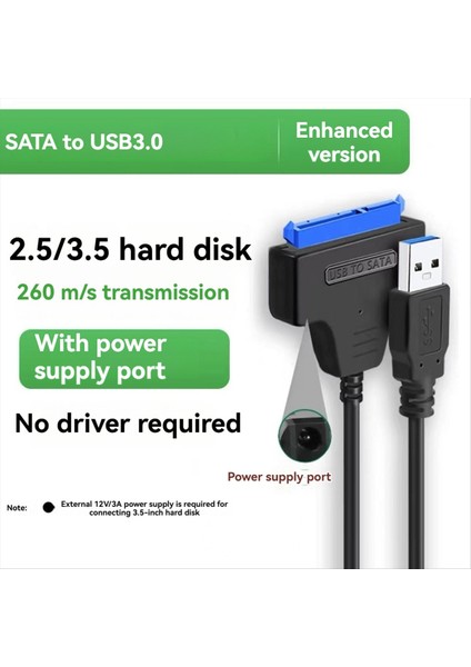2 5 Inç Ssd/hdd Sürücüleri Için Sata - USB 3 0 Adaptör Kablosu 5gbps Hıza Kadar Destek (Yurt Dışından) fiyatları