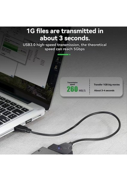 2 5 Inç Ssd/hdd Sürücüleri Için Sata - USB 3 0 Adaptör Kablosu 5gbps Hıza Kadar Destek (Yurt Dışından) indirimleri