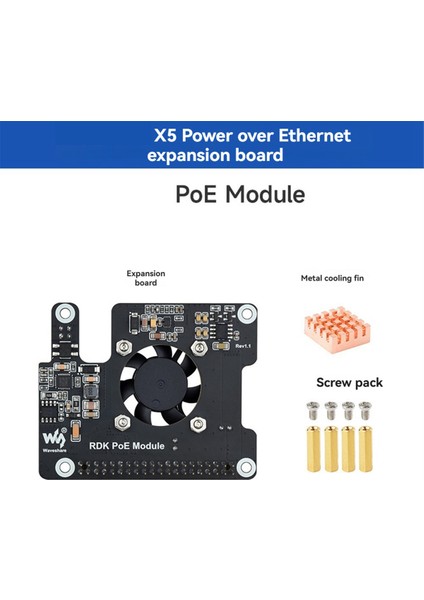 Rdk X5 Poe Hat Için Fan+Doğruluk Ile D-Robotıcs Rdk X5 Anakart Ieee 802 3AF/GENIŞLETME Kurulu&#39 Nda (Yurt Dışından) fiyatları