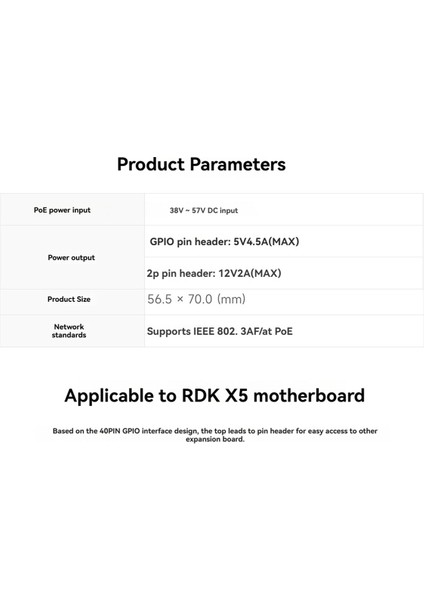 Rdk X5 Poe Hat Için Fan+Doğruluk Ile D-Robotıcs Rdk X5 Anakart Ieee 802 3AF/GENIŞLETME Kurulu&#39 Nda (Yurt Dışından) modelleri