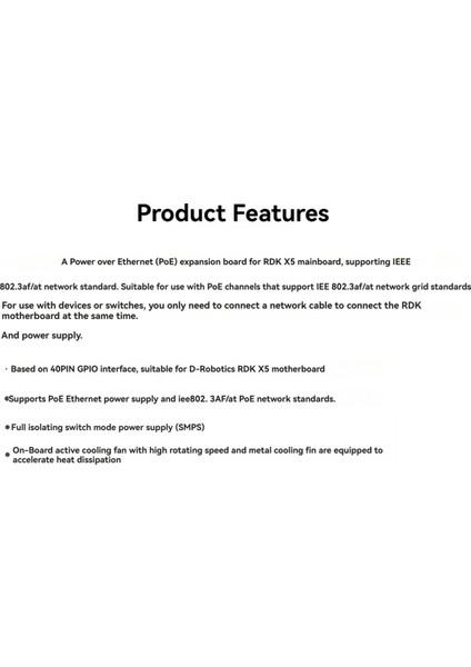 Rdk X5 Poe Hat Için Fan+Doğruluk Ile D-Robotıcs Rdk X5 Anakart Ieee 802 3AF/GENIŞLETME Kurulu&#39 Nda (Yurt Dışından) fırsatları