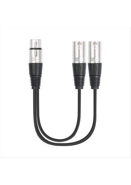 30CM 3 Pin Xlr Dişi Çift Erkek Y Ayırıcı Kablosu Mikrofon Ayırıcı Kablosu Ses Adaptörü (Yurt Dışından)