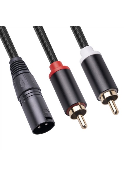 3x Xlr - Çift Rca Audio Kablosu A1 Xlr Erkek 3 Pin - Çift Rca Erkek Fişi Stereo Ses Amplifikatör Karıştırma Av Kablosu 1m (Yurt Dışından) modelleri