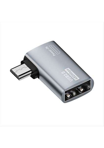 4K Otg Kablo Adaptör Güç Açı Tasarımı ile Usb&#39 Ye Mikro-Usb&#39 Ye Sağlandı Tablet Tv (Sol) Için Uygun (Yurt Dışından)