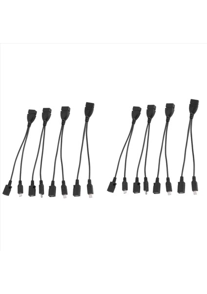 8 Paket Mini Otg Kablo Adaptörü Akış Çubukları Vb (Yurt Dışından)