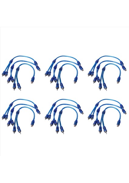 1 Rca Dişi Için 2 Rca Erkek Adaptör Ayırıcı Kablosu Için 18 Adet Ses Bağlantısı (Yurt Dışından)