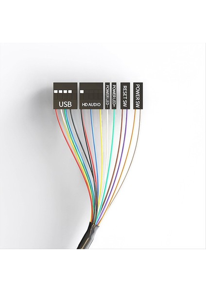 Masaüstü Bilgisayar Anahtarı Düğmesi Çift USB Bağlantı Noktaları ve Audio Pc Harici Başlat Düğmesi 165CM Kablo (Yurt Dışından) indirimleri