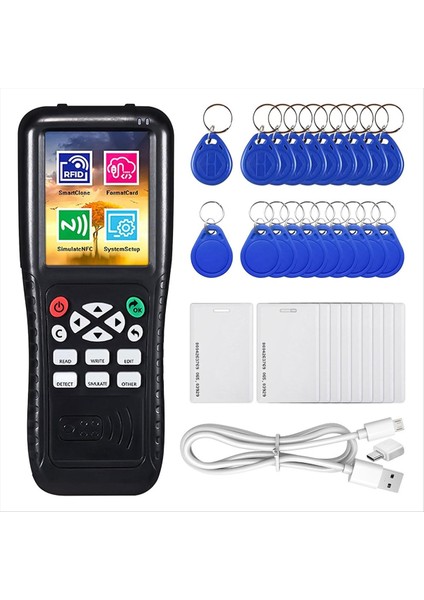 Rfıd Kimliği Çoğaltıcı Fotokopi Kod Çözmesi Fonksiyon Akıllı Kart Anahtar Makinesi Rfıd Nfc Femokey Kimliği Okuyucu Burner T557 125KHZ H-Id Kart (Yurt Dışından)