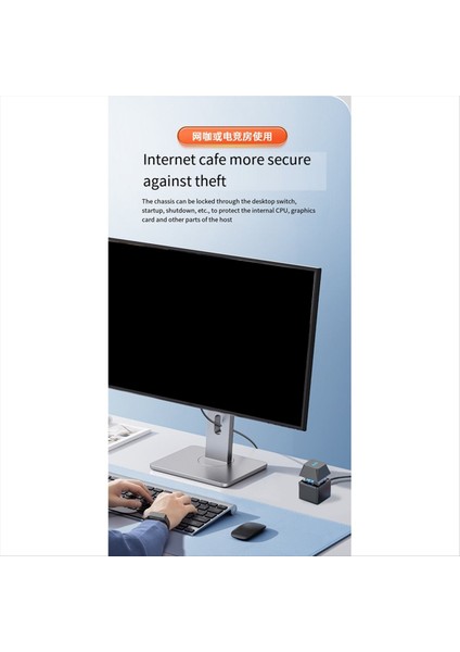 Bilgisayar Anahtarı Pc Anakart Harici Başlat LED Işık Güç Açma/kapalı Kare Düğme 2m Uzatma Kablosu Siyah (Yurt Dışından) indirimleri