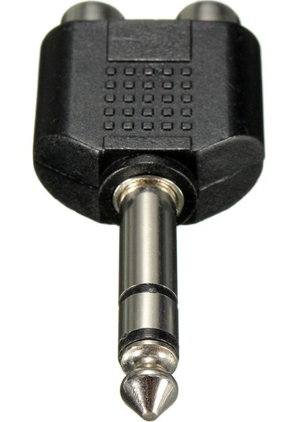 2x 6 35MM 1/4 Inç Erkek Stereo Ila 2 Çift Rca Dişi Y Splitter Ses Adaptör Dönüştürücü (Yurt Dışından) fırsatları
