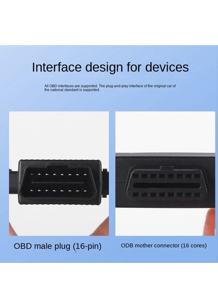 Obd2 One Iki Adaptör Teline Bölünmüş 16 Pin 16 Çekirdek Obd Genişletme Kablosu Konektörü Kablosu DC5521 ile Universal (Yurt Dışından)