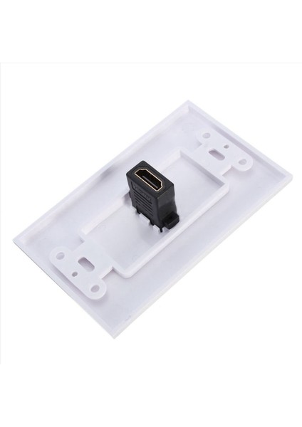 6x Yeni 1 Portlu HDMI Duvar Yüz Plaka Paneli Kapak Kuplör Outlet Extender 3D 1080P Beyaz (Yurt Dışından) fırsatları