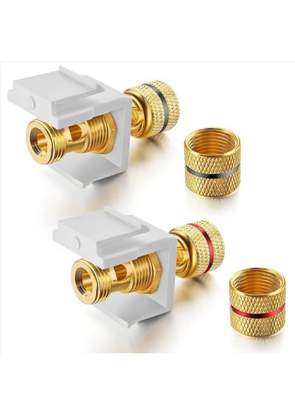 Banana Jack Bağlama Post Keystone Jack Eki Siyah ve Kırmızı Halkalar Vidalı Tip Ses Hoparlör Anahtar Taşı 6 Çift/12 Paket (Yurt Dışından) fiyatları