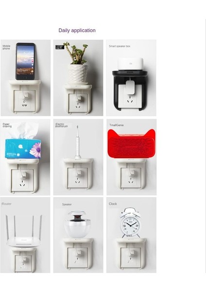 Duvar Soket Rafı Yok Zeki Ses Braketleri Için Uygun Soket Rafı Banyo Depolama Organizatör Beyaz (Yurt Dışından) fiyatları