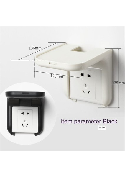 Duvar Soket Rafı Yok Zeki Ses Braketleri Için Uygun Soket Rafı Banyo Depolama Organizatör Beyaz (Yurt Dışından) modelleri