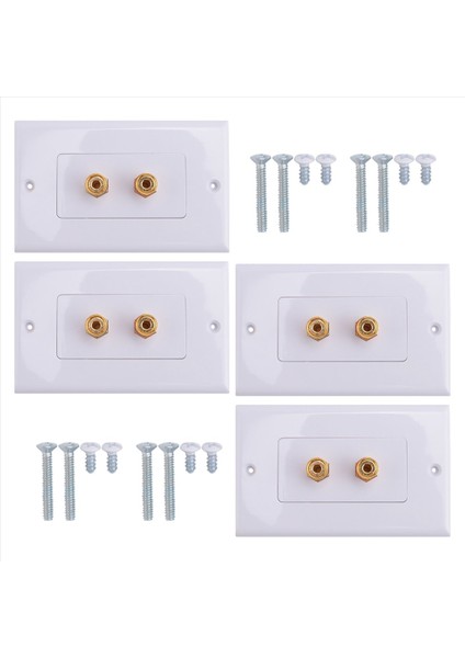 4 Paket Tek Çetiştir 1 0 Hoparlör Tel Duvar Plakası (Muz Tapası Duvar Plakası) 1 Hoparlör Için Beyaz (Yurt Dışından) modelleri