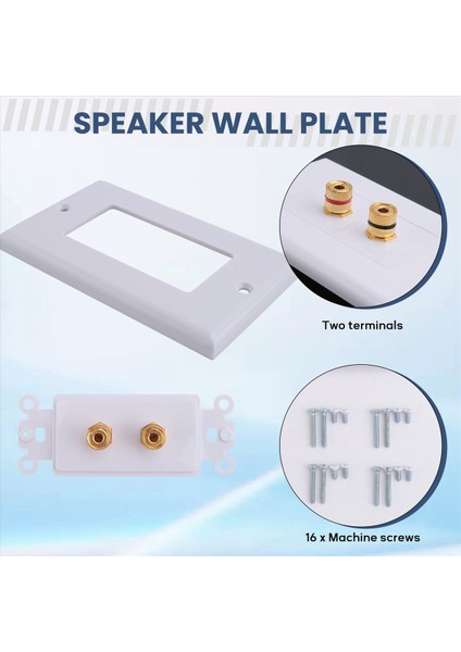 4 Paket Tek Çetiştir 1 0 Hoparlör Tel Duvar Plakası (Muz Tapası Duvar Plakası) 1 Hoparlör Için Beyaz (Yurt Dışından) indirimleri