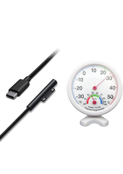 Higrometre Nem Termometre Sıcaklık/sıcaklık Ölçer ve Naylon Örgülü Usb-C Şarj Kablosu Surface Pro 6/5/4/3 (Yurt Dışından) fiyatları