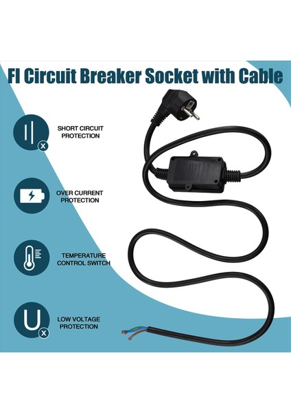 Fı Devre Kesici Soketi Kablo Kişisel Koruma Adaptörü Ab Fiş ile Kablolu Akım Devre Kesici Tapası (Yurt Dışından) fırsatları