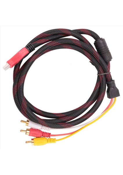 Hdtv Için 3x Us 5ft HDMI Ila 3 Rca Video Av Bileşen Dönüştürücü Adaptör Kablosu (Yurt Dışından) fırsatları