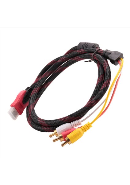 Hdtv Için 3x Us 5ft HDMI Ila 3 Rca Video Av Bileşen Dönüştürücü Adaptör Kablosu (Yurt Dışından) indirimleri