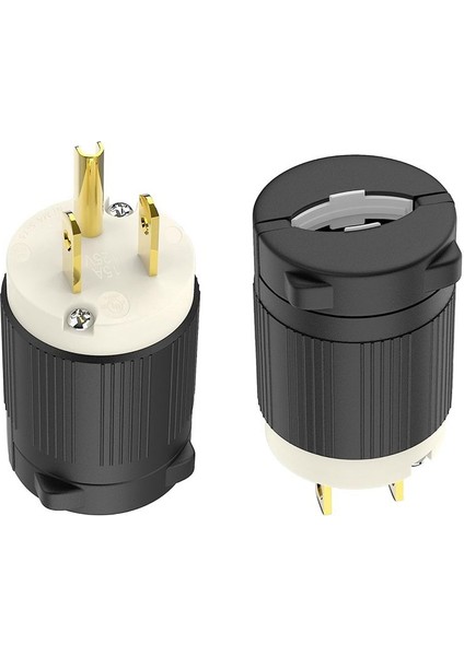 2 Pack 5-15P Elektrikli Erkek Fiş Eidleri Değiştirme 3 Çılgın Düz Bıçak Uzatma Kablosu Bizi Fişe (Yurt Dışından)